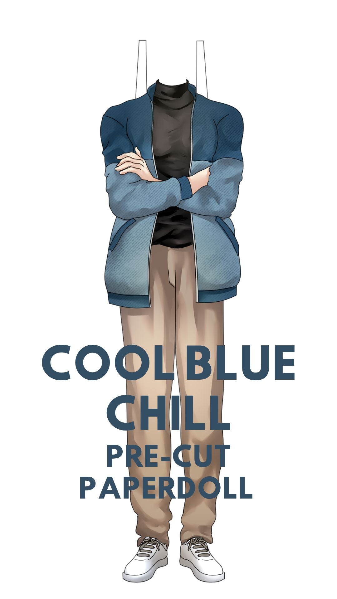 Cool Blue Chill Pre-Cut Paperdoll
