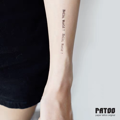 18 in 1 Tattoo "Hello World! & Travel Emoji"