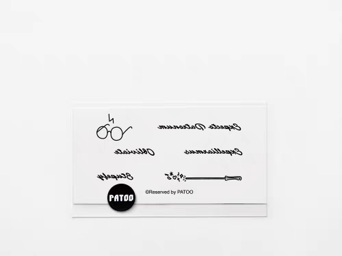 7 in 1 Tattoo "Sentences" B&W