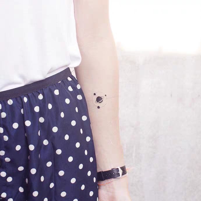 Tattoo "Planet" B&W