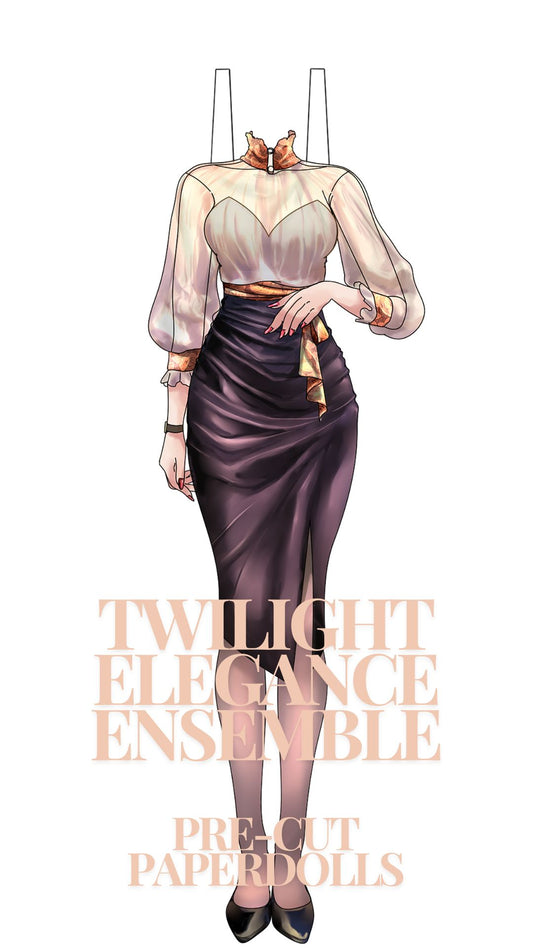 Twilight Elegance Ensemble Pre-Cut Paperdoll