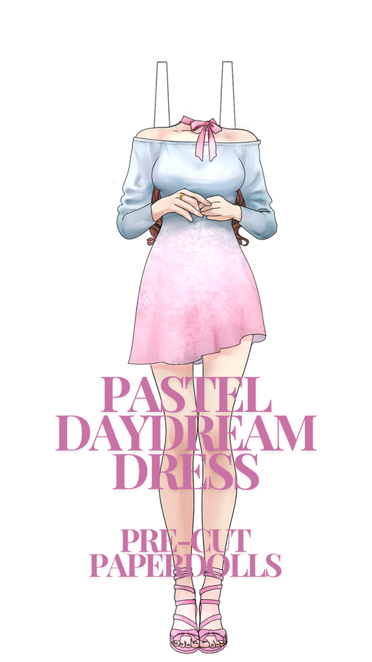 Pastel Daydream Dress Pre-Cut Paperdoll