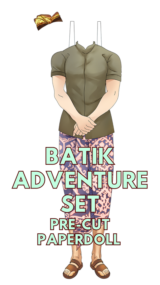 Batik Adventure Set Pre-Cut Paperdoll