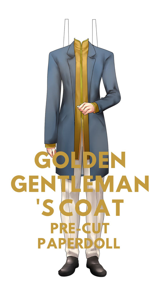 Golden Gentleman's Coat Pre-Cut Paperdoll