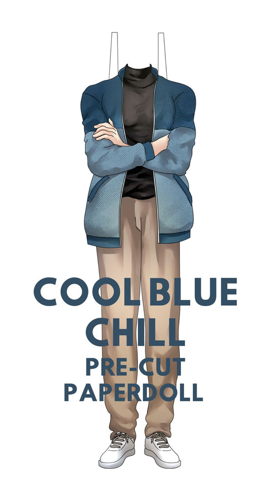 Cool Blue Chill Pre-Cut Paperdoll