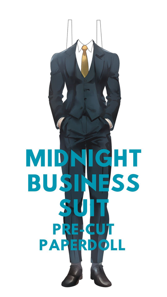 Midnight Business Suit Pre-Cut Paperdoll