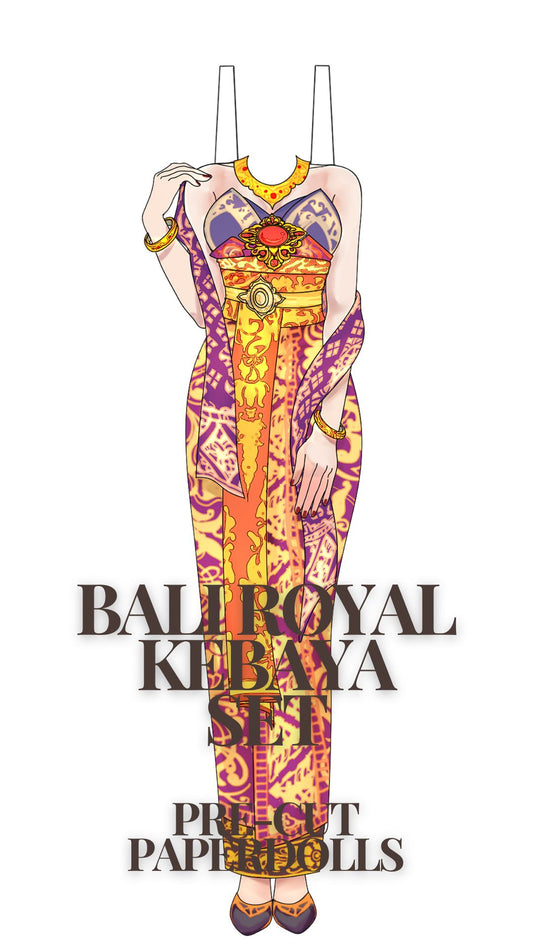 Bali Royal Kebaya Set Pre-Cut Paperdoll