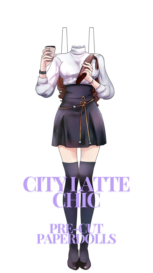 City Latte Chic Pre-Cut Paperdoll