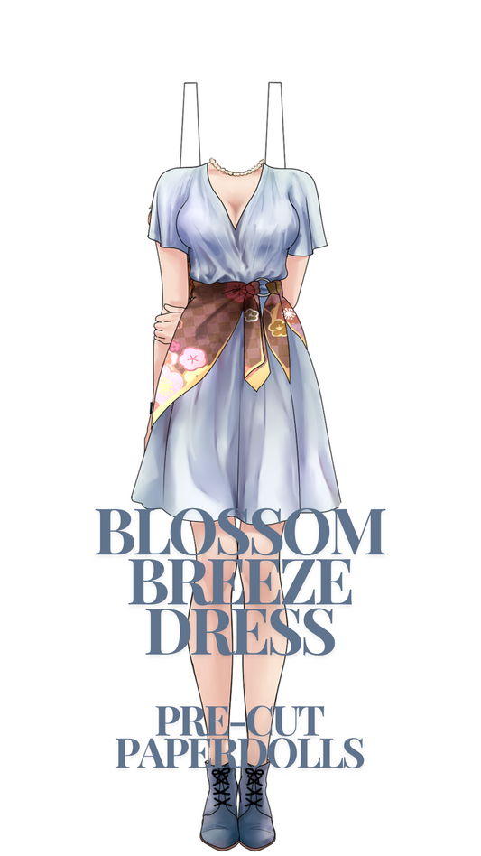 Blossom Breeze Dress Pre-Cut Paperdoll
