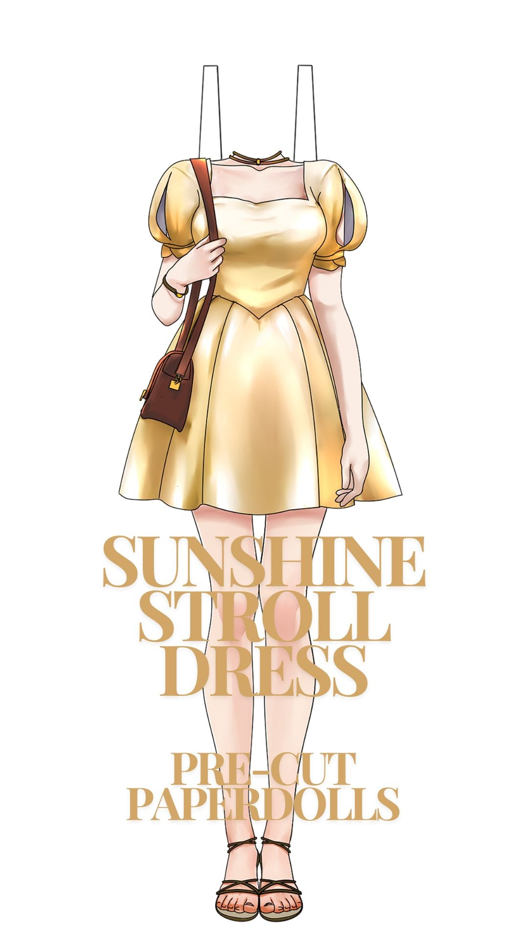 Sunshine Stroll Dress Pre-Cut Paperdoll