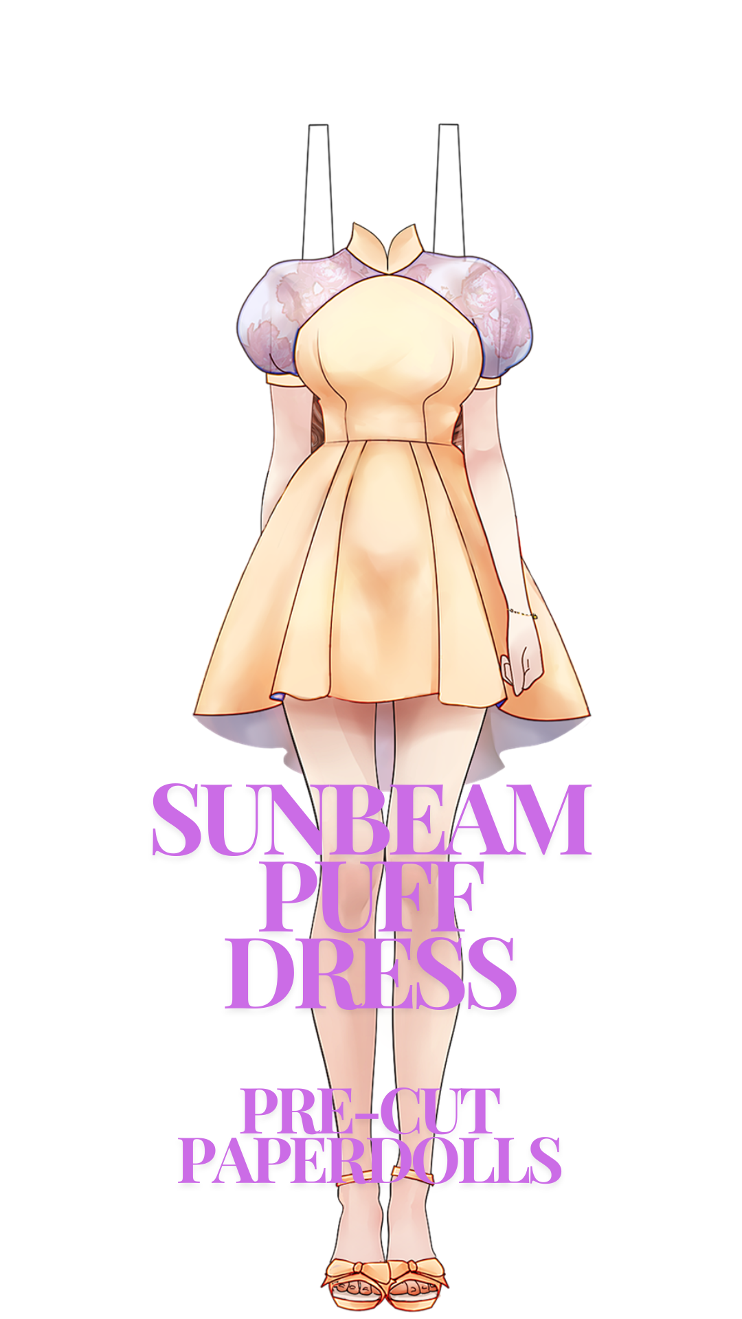 Sunbeam Puff Dress Pre-Cut Paperdoll