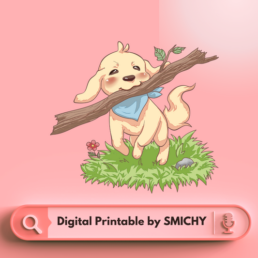 Waffles’ Big Stick Adventure Digital Printable