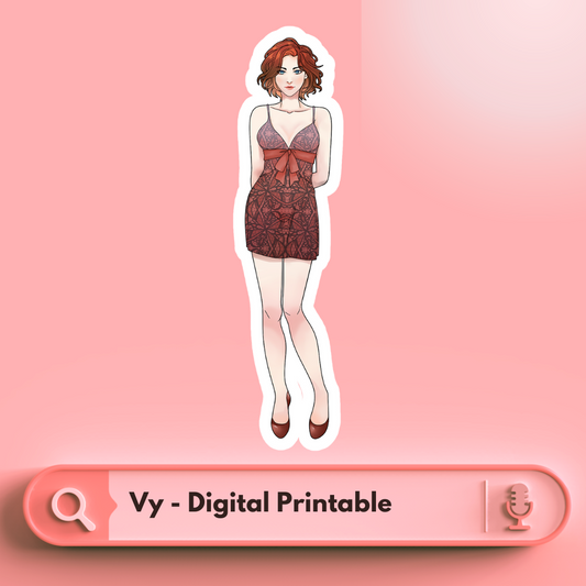 Printable Digital 💃 Marianne Paperdoll