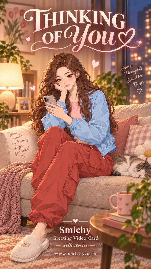 "You’ve Got Text" - Greeting V-Card with Stories