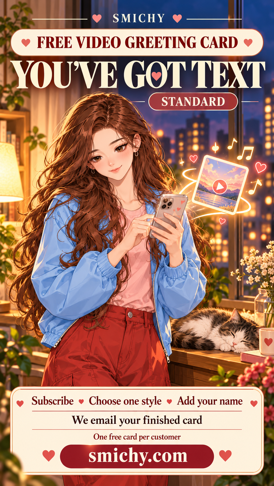 "You’ve Got Text" - Greeting V-Card with Stories