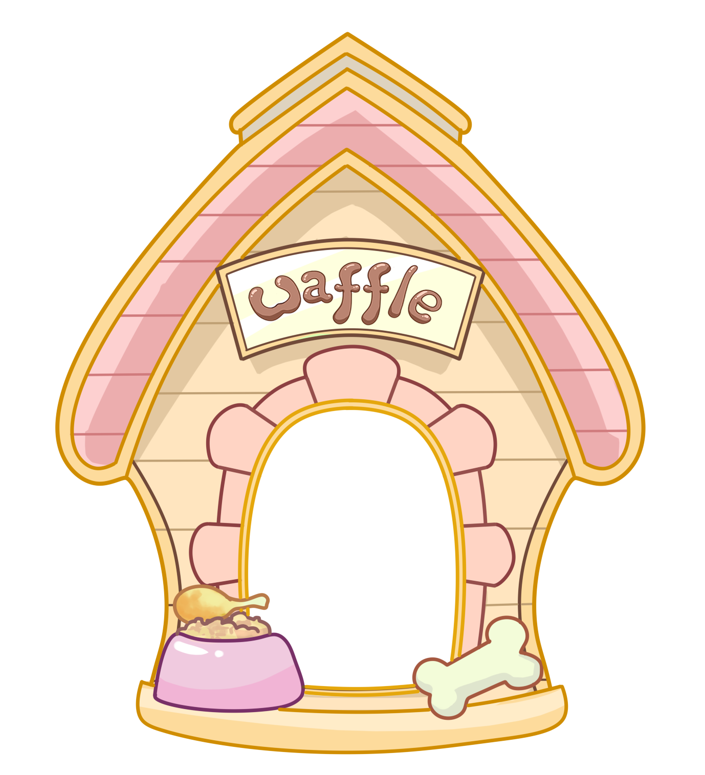 Waffle’s Cozy Home Base Pouch 🏡🍗🦴