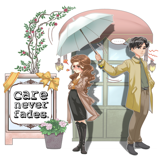 Postcard Chibi "Care Never Fades"