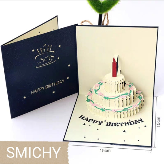 Blue 3D Birthday Card