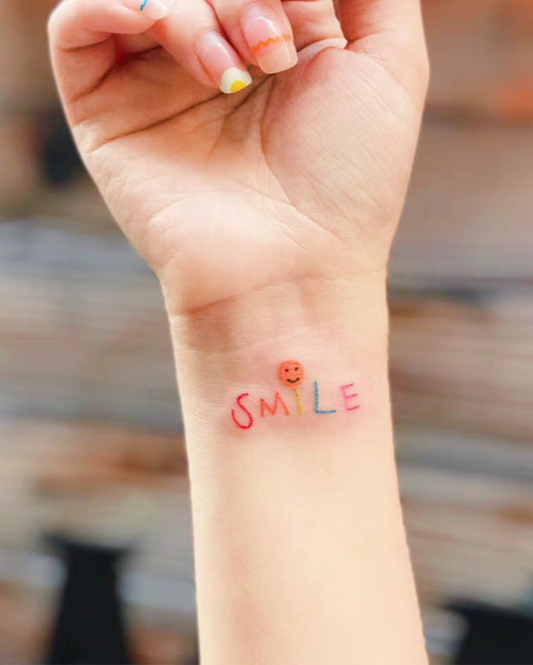 Tattoo Sticker Smiley Love 6 in 1