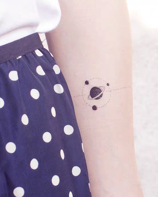 Tattoo "Planet" B&W