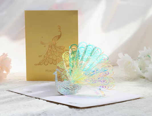 Peacock 3D Birthday Card